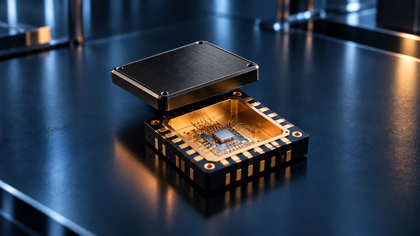 Open-Cavity QFN semiconductor package